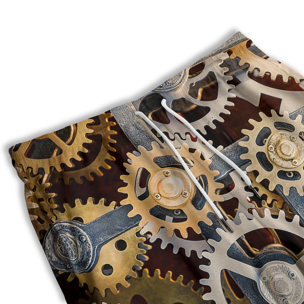 Cogs And Steampunk Gears Print Men's Athletic Shorts