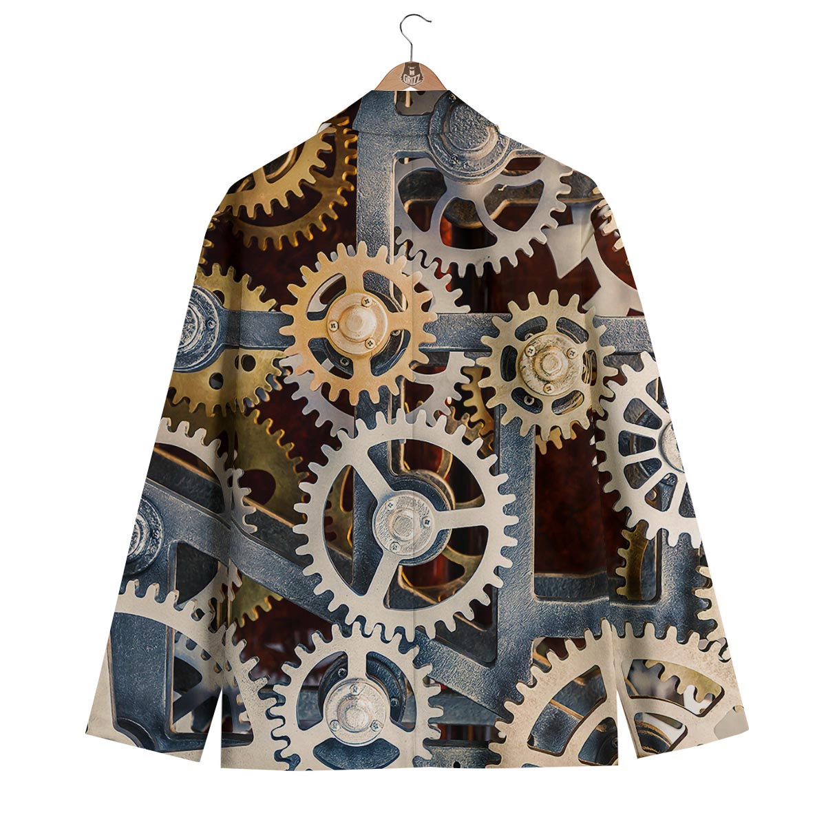 Cogs And Steampunk Gears Print Men's Blazer-grizzshop
