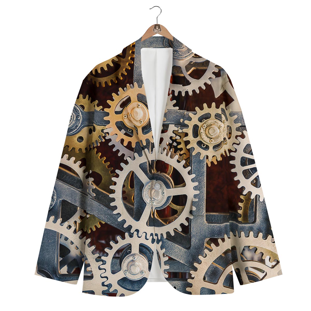 Cogs And Steampunk Gears Print Men's Blazer-grizzshop