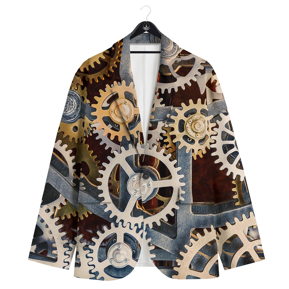 Cogs And Steampunk Gears Print Men's Sport Coat-grizzshop