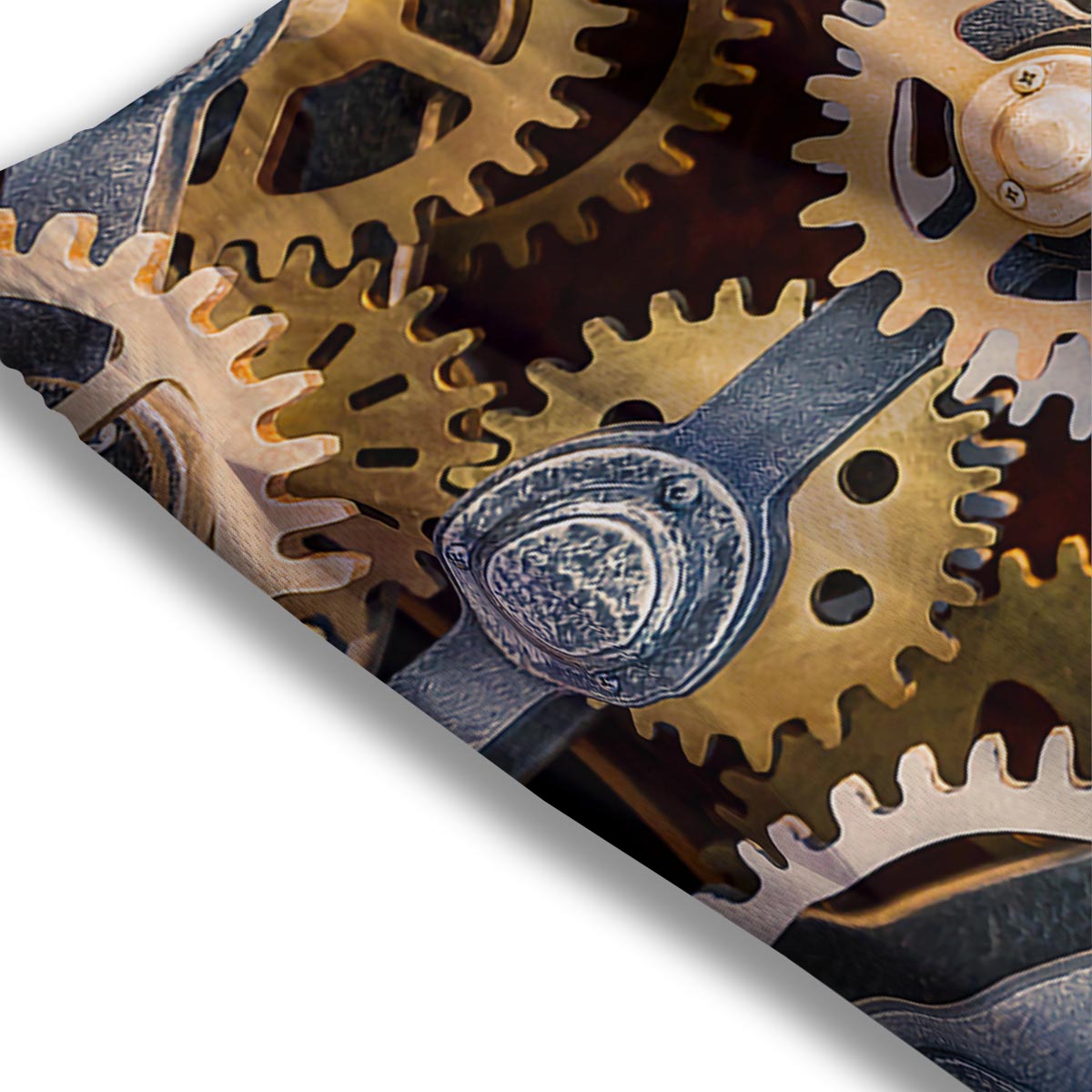 Cogs And Steampunk Gears Print Mesh Shorts