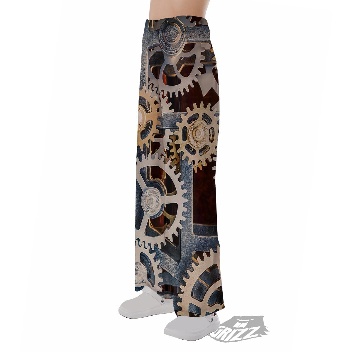 Cogs And Steampunk Gears Print Pajama Pants-grizzshop