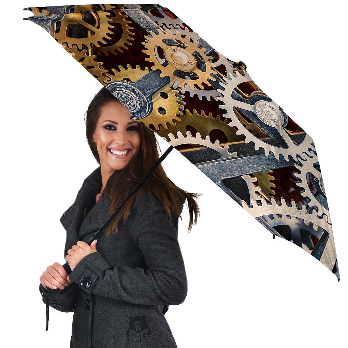 Cogs And Steampunk Gears Print Umbrella-grizzshop