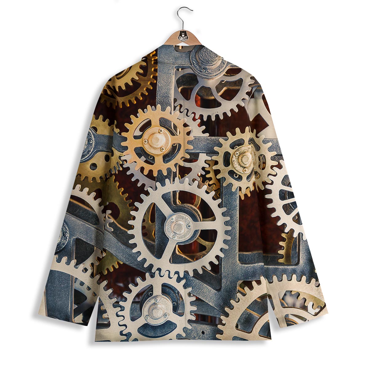 Cogs And Steampunk Gears Print Women's Blazer-grizzshop
