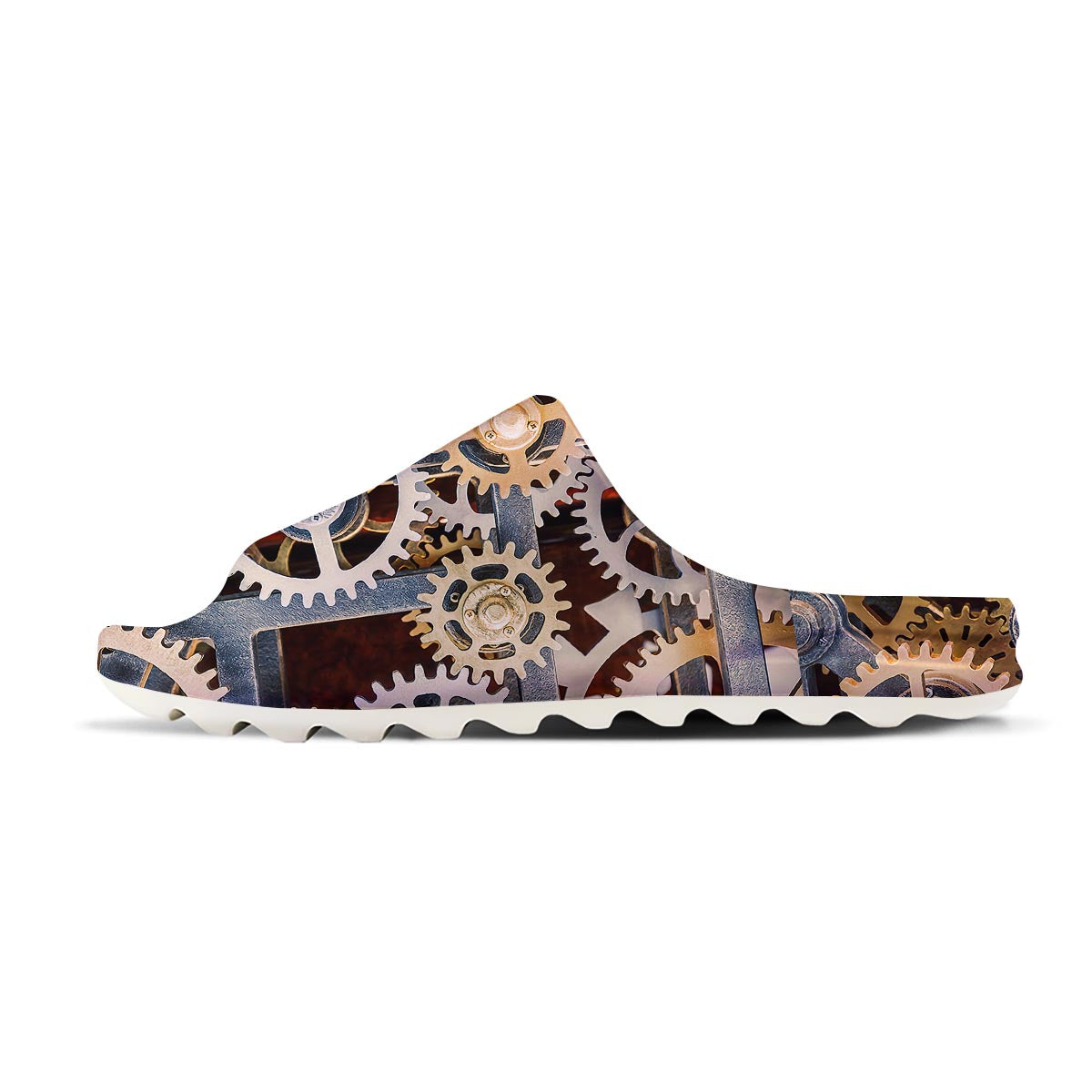 Cogs And Steampunk Gears Print Sandals-grizzshop