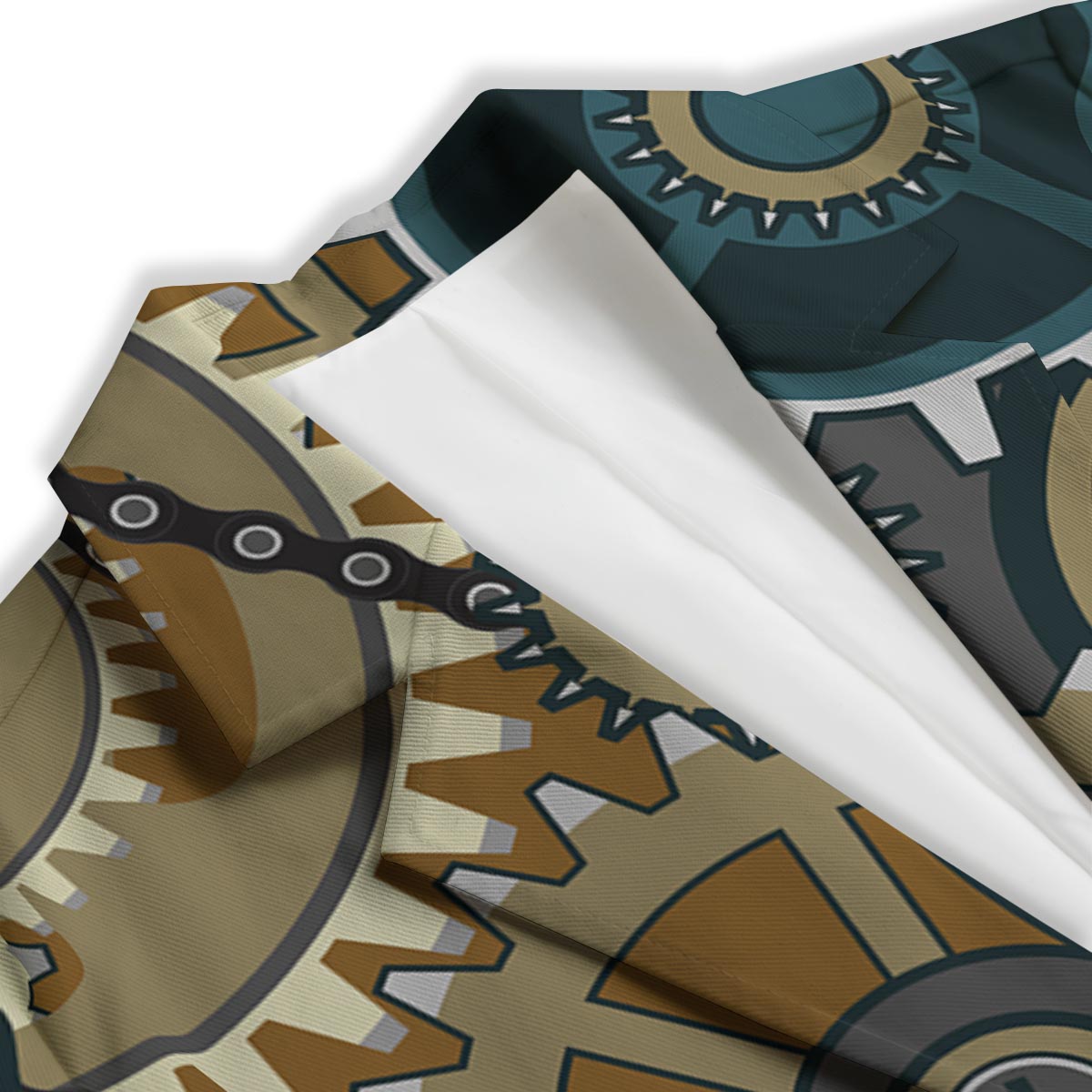 Cogwheels Steampunk Print Women's Blazer-grizzshop