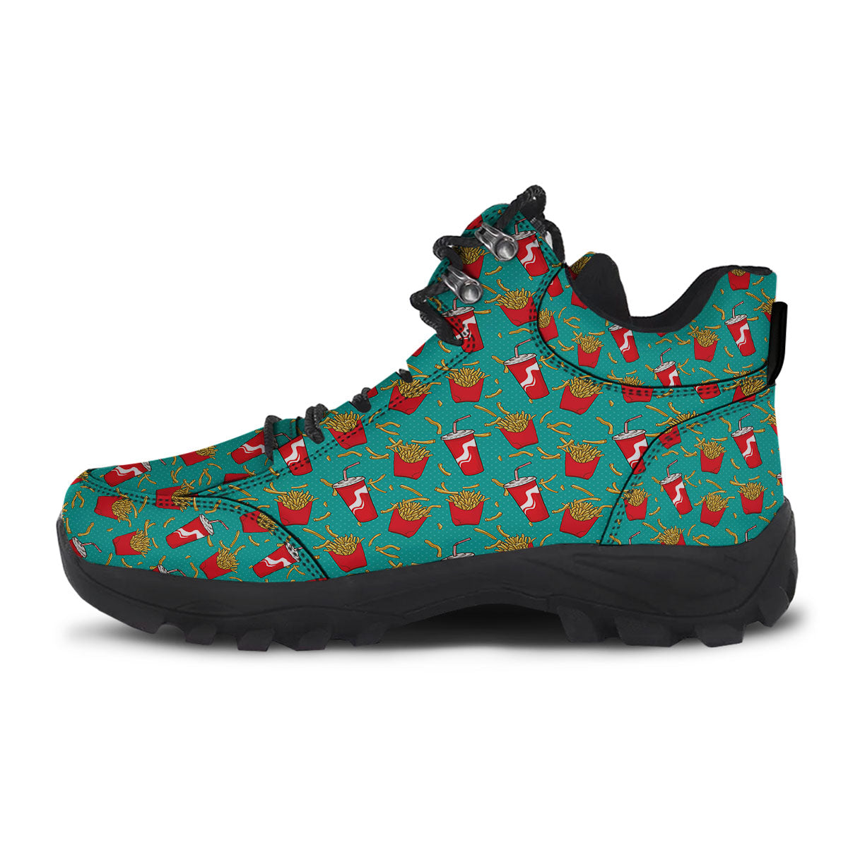 Cola And French Fries Print Pattern Hiking Shoes-grizzshop