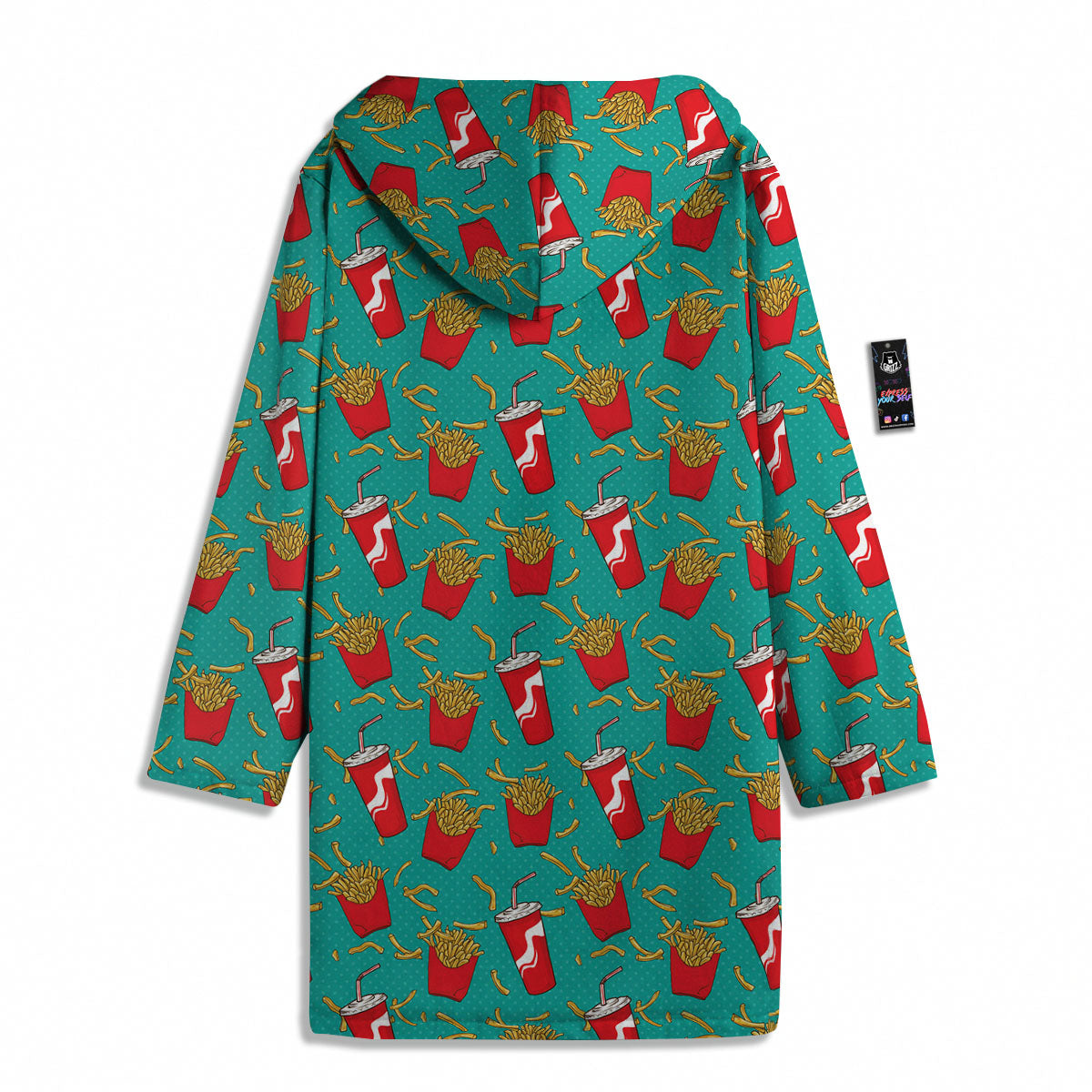 Cola And French Fries Print Pattern Men's Windbreaker Jacket-grizzshop