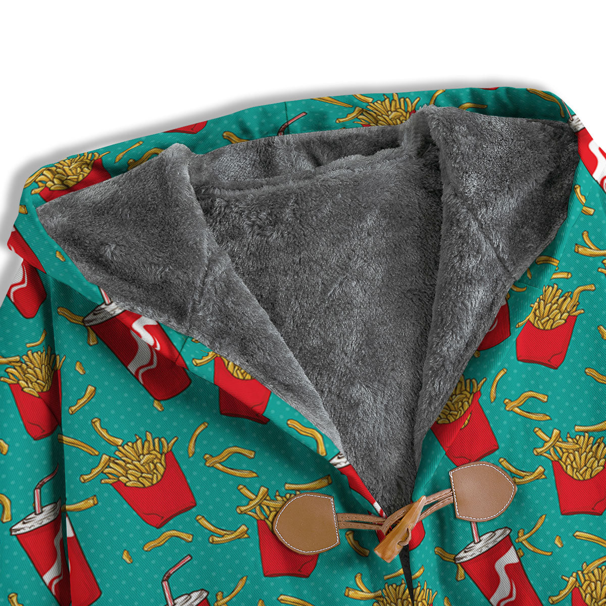 Cola And French Fries Print Pattern Men's Windbreaker Jacket-grizzshop