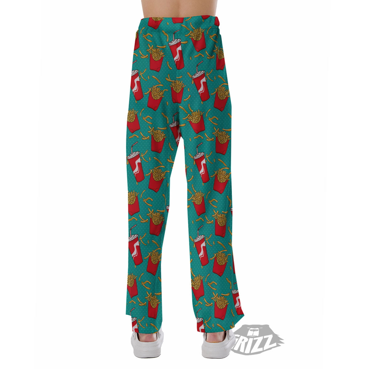 Cola And French Fries Print Pattern Pajama Pants-grizzshop