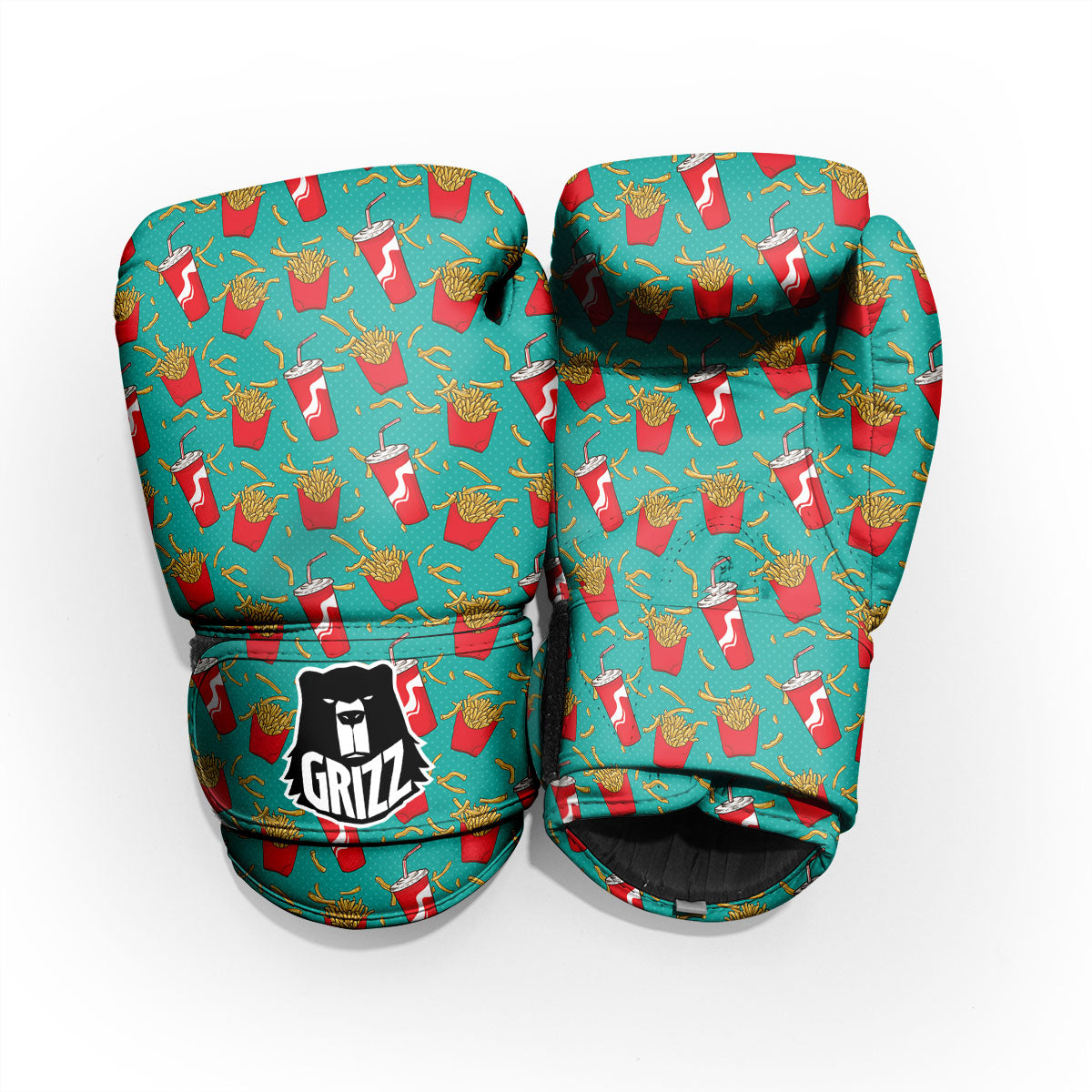 Cola And French Fries Print Pattern Pro Boxing Glove