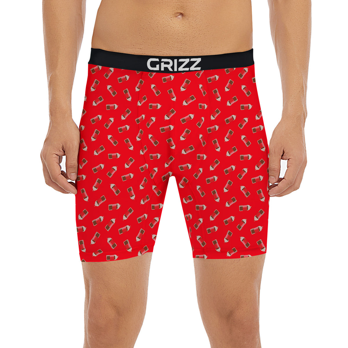 Cola Bottle Print Pattern Boxer Briefs-grizzshop
