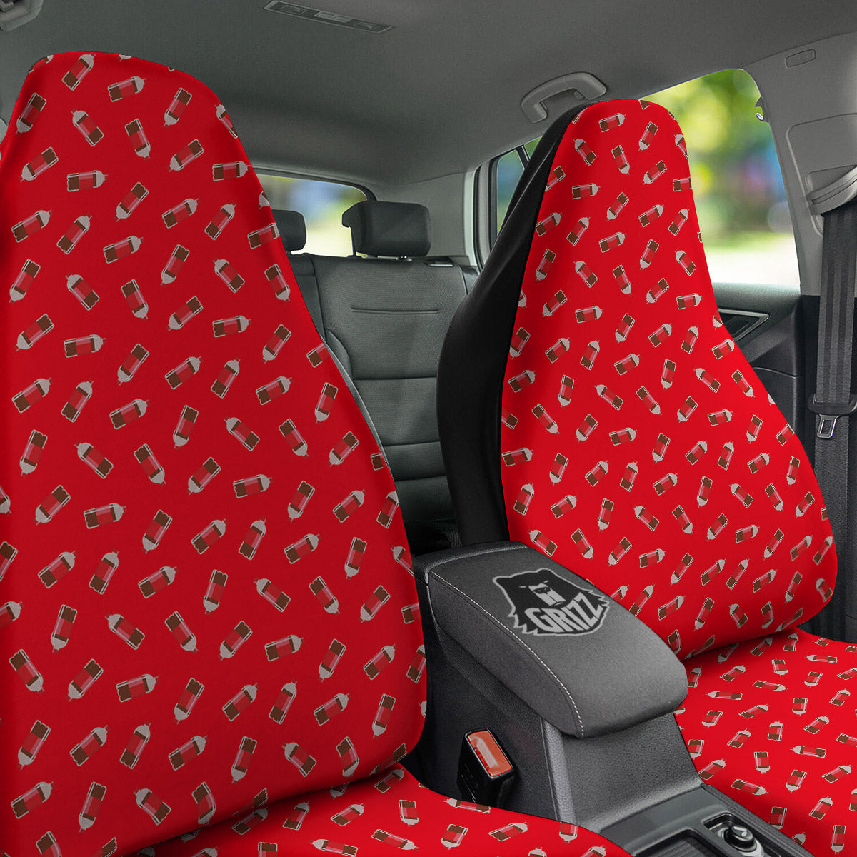 Cola Bottle Print Pattern Car Seat Covers-grizzshop