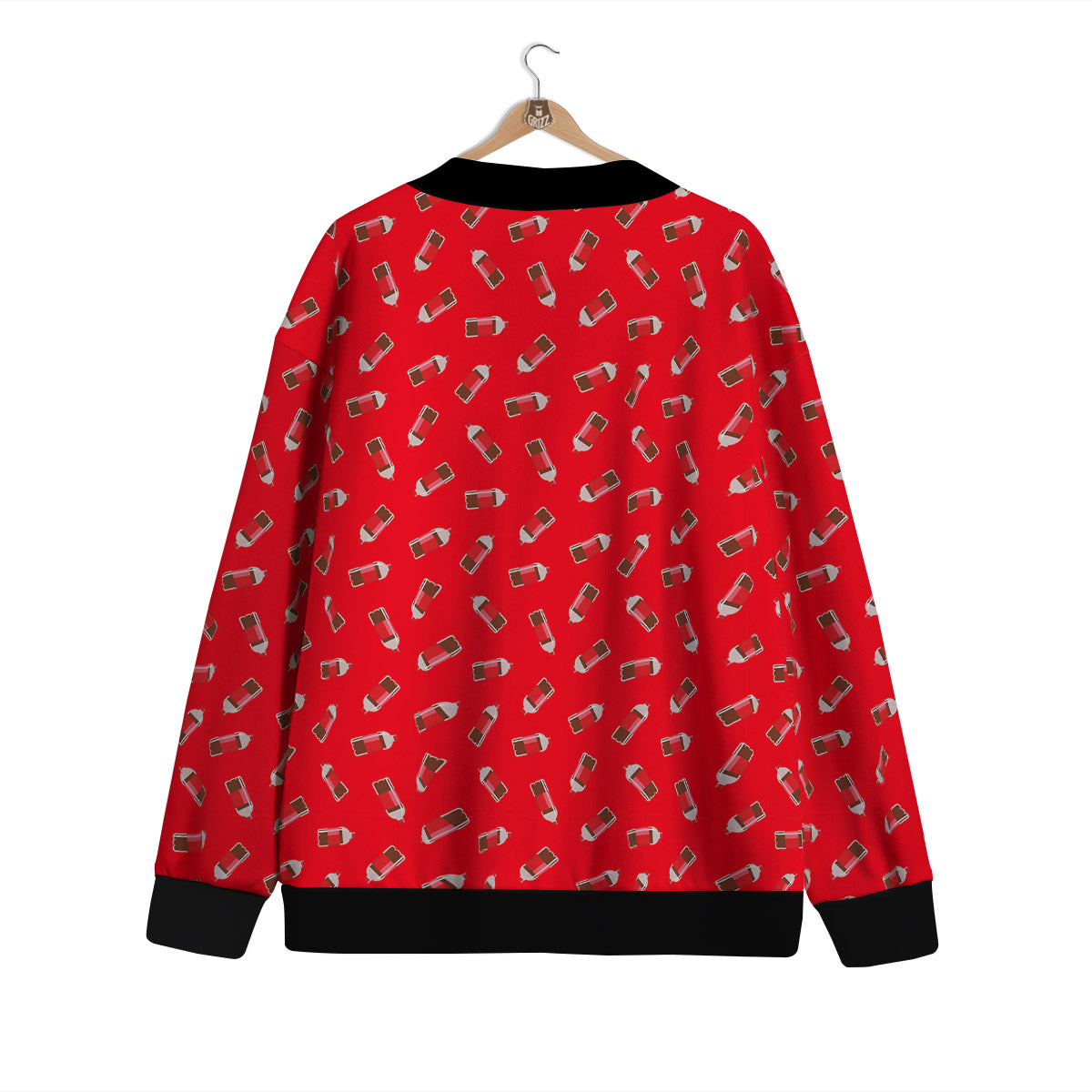 Cola Bottle Print Pattern Cardigan-grizzshop