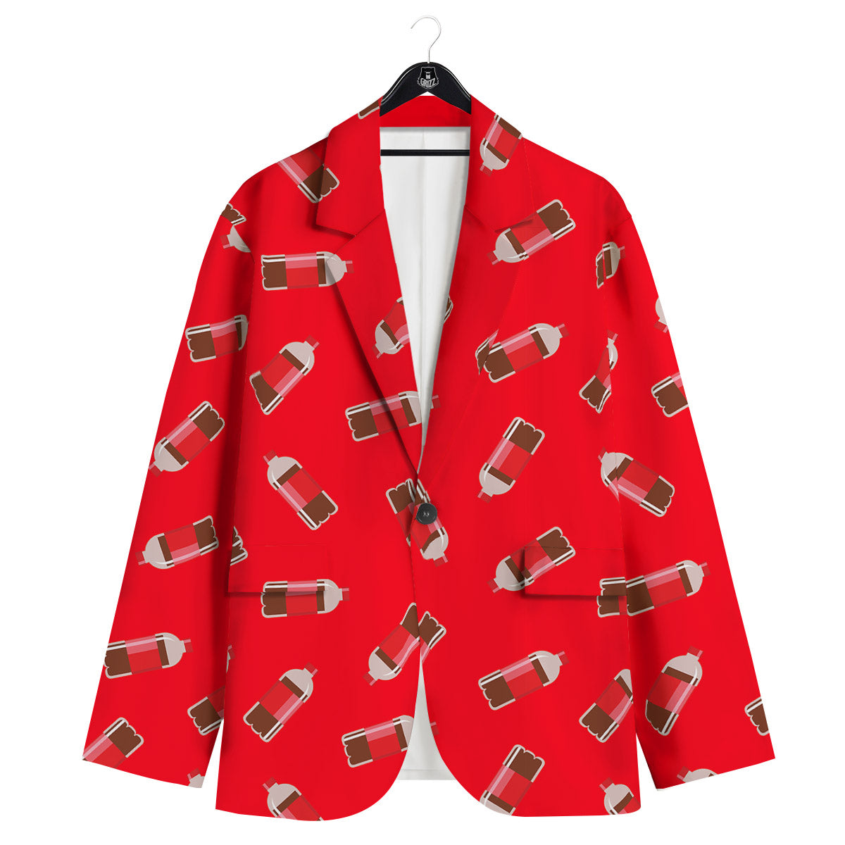 Cola Bottle Print Pattern Men's Sport Coat-grizzshop