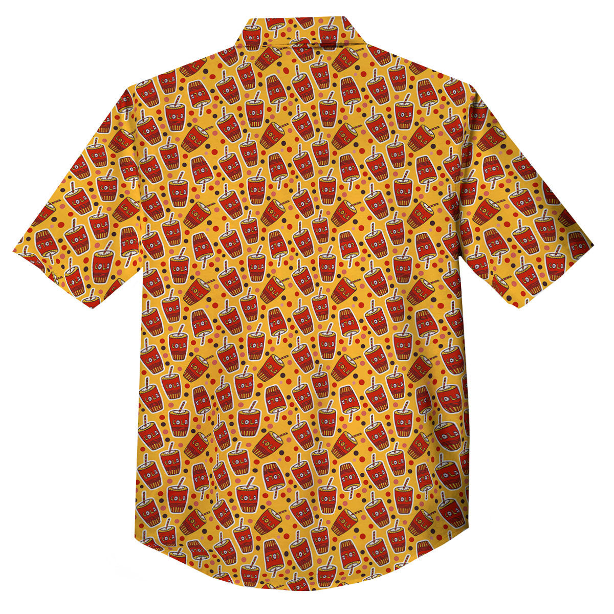 Cola Glass Print Pattern Button Up Shirt-grizzshop