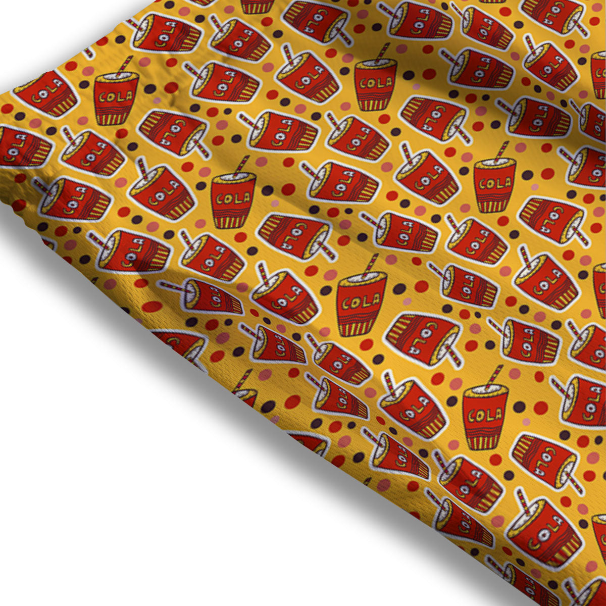 Cola Glass Print Pattern Mesh Shorts