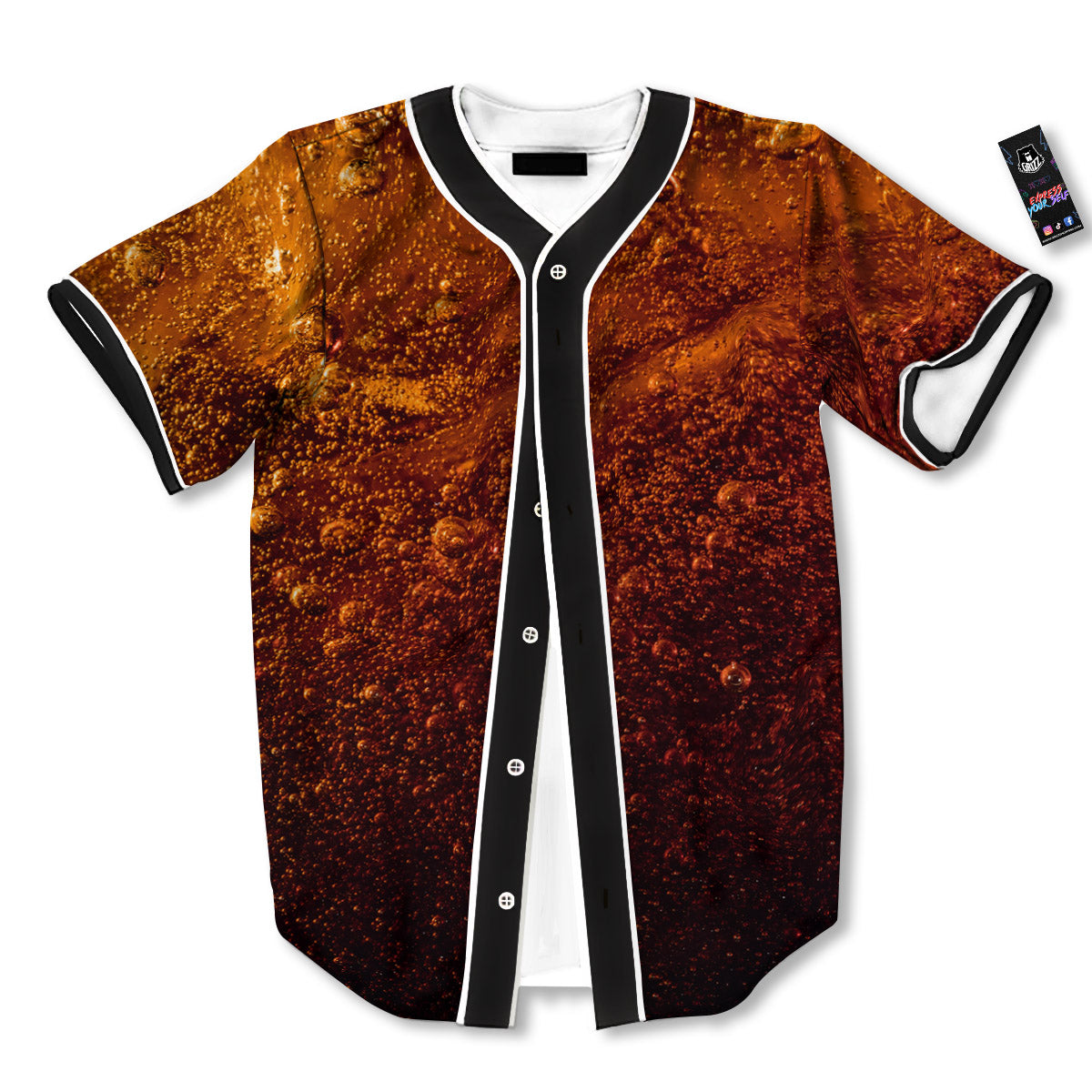 Cola Print Baseball Jersey-grizzshop