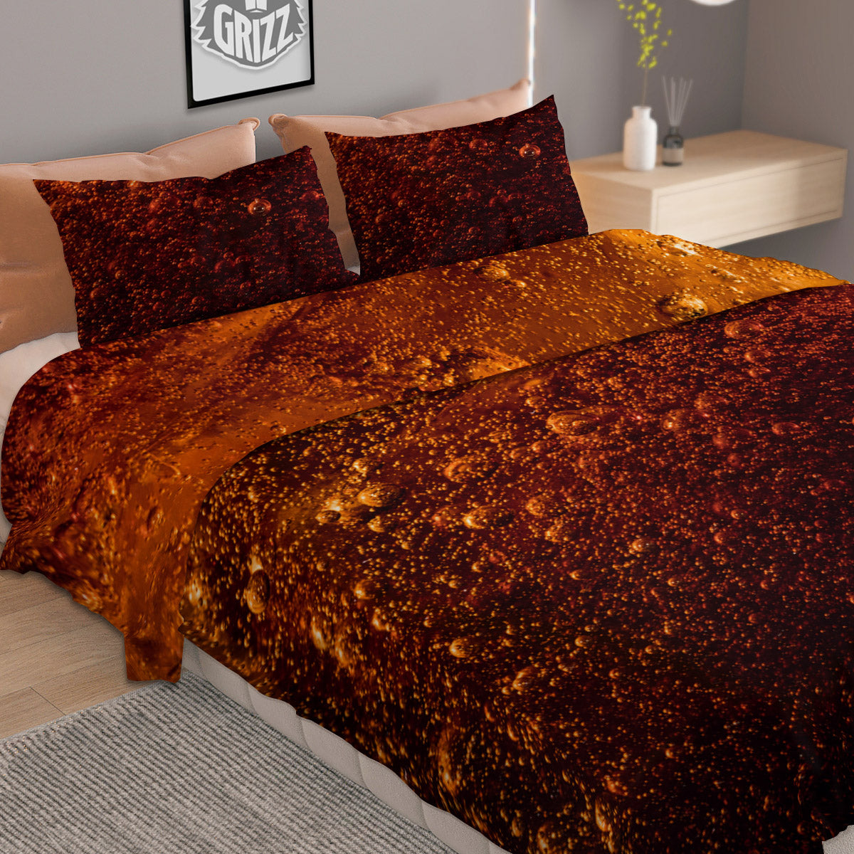 Dobermann Heart Print Pattern Duvet Cover Bedding Set