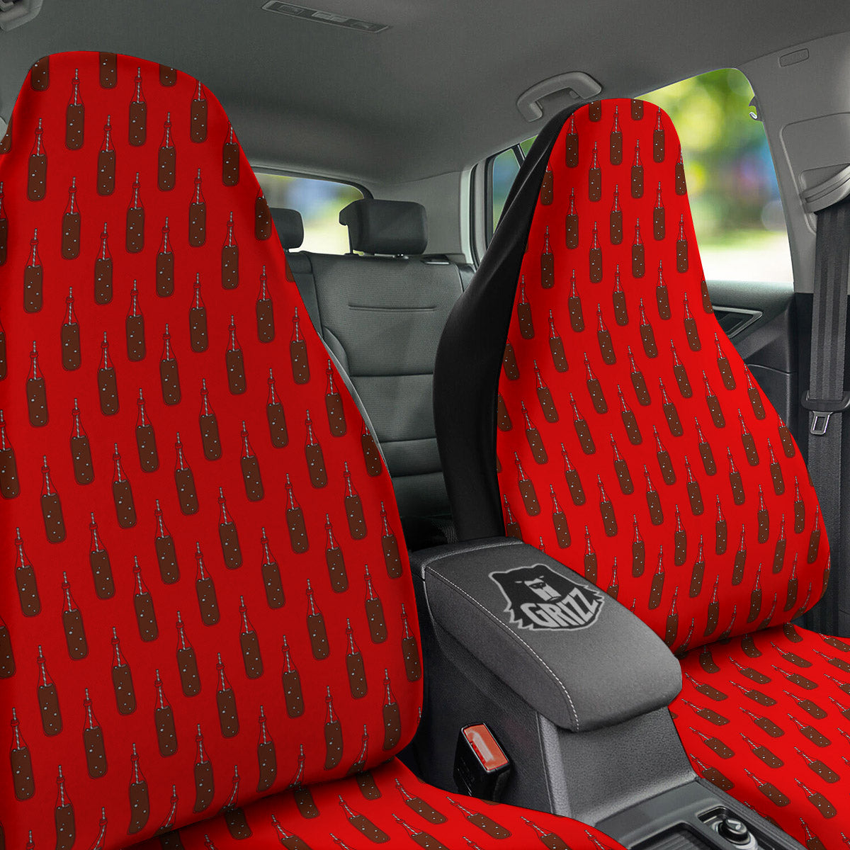 Cola Print Pattern Car Seat Covers-grizzshop