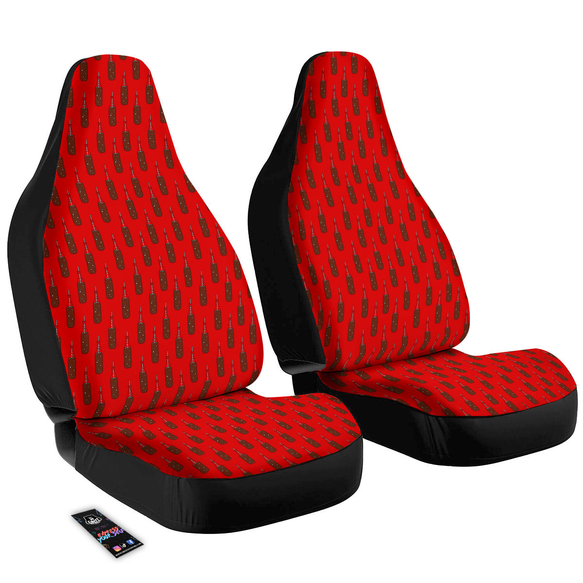 Cola Print Pattern Car Seat Covers-grizzshop