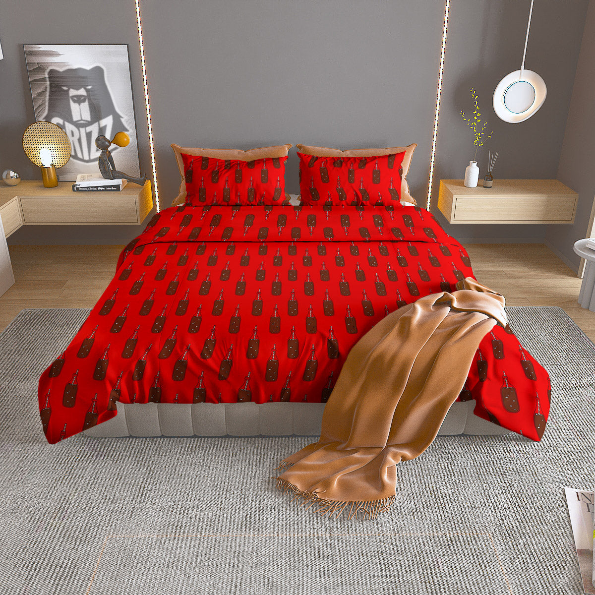Dog German Shepherd Print Pattern Duvet Cover Bedding Set