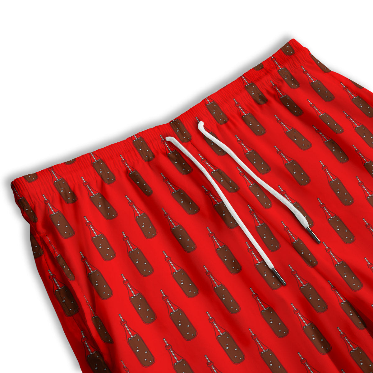 Cola Print Pattern Men's Athletic Shorts
