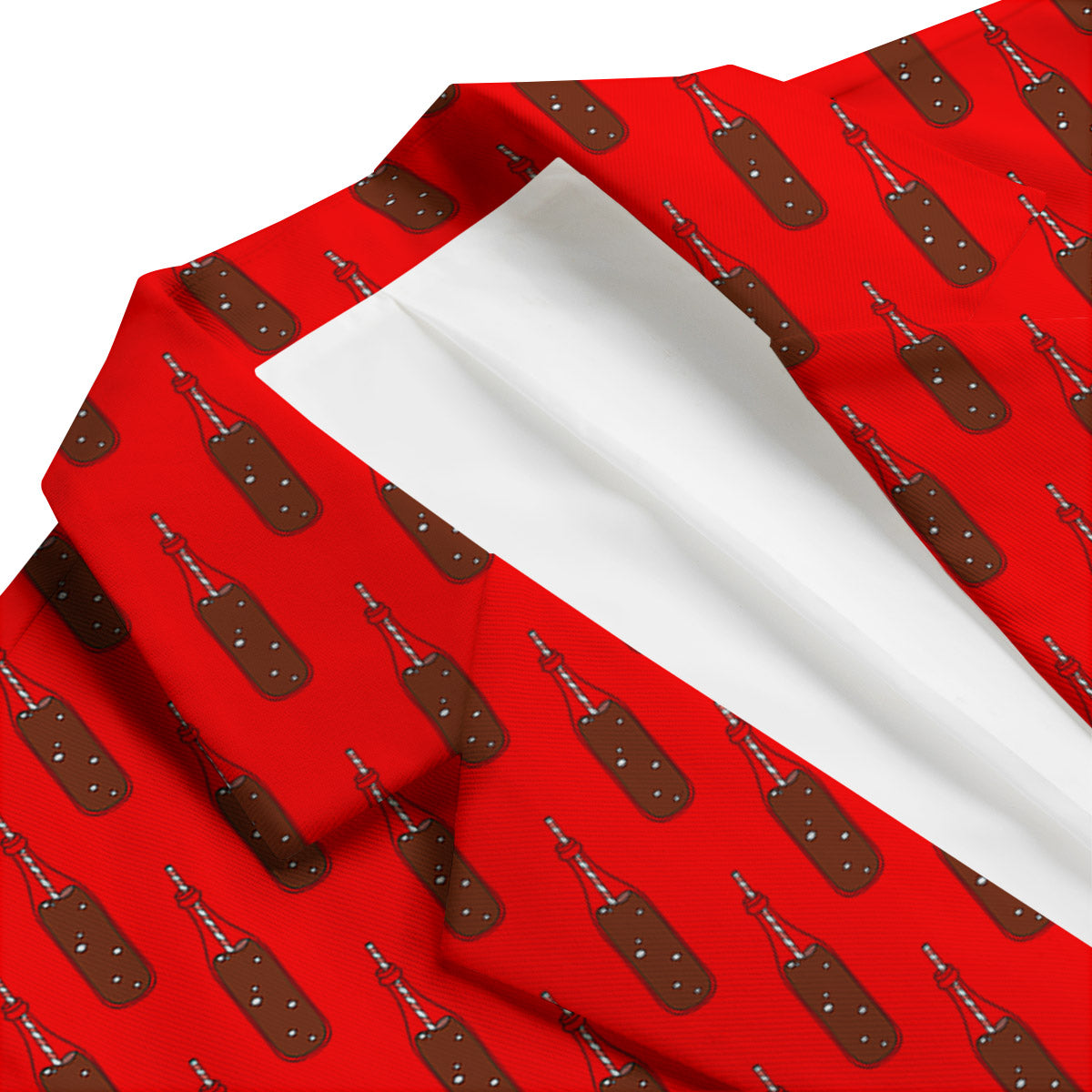 Cola Print Pattern Men's Blazer-grizzshop