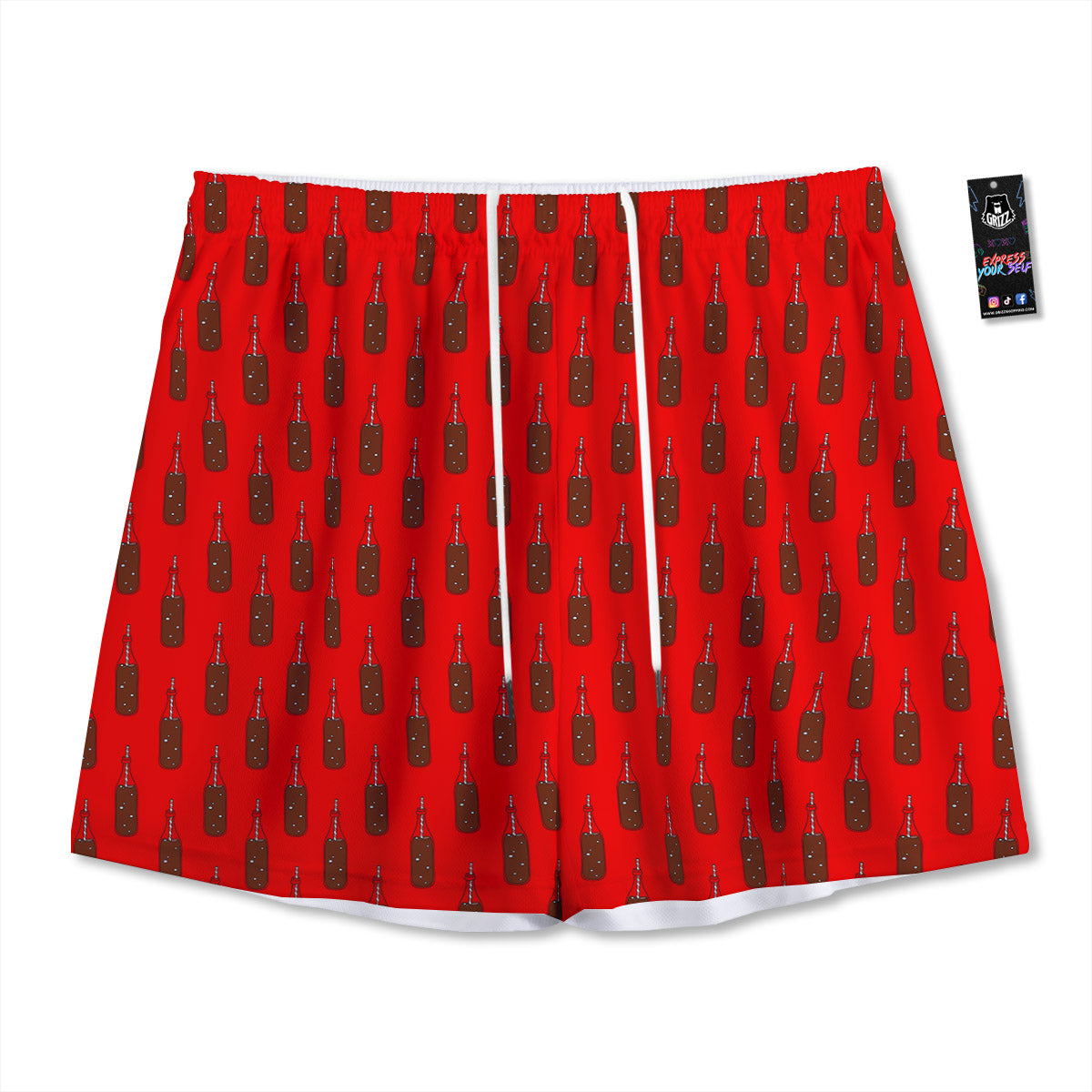 Dog German Shepherd Print Pattern Mesh Shorts