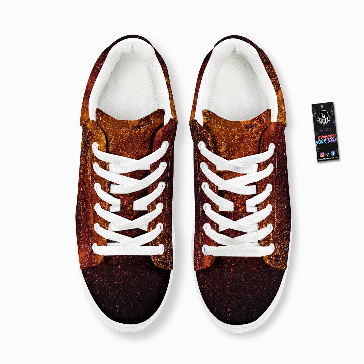 Cola Print Platform Shoes-grizzshop
