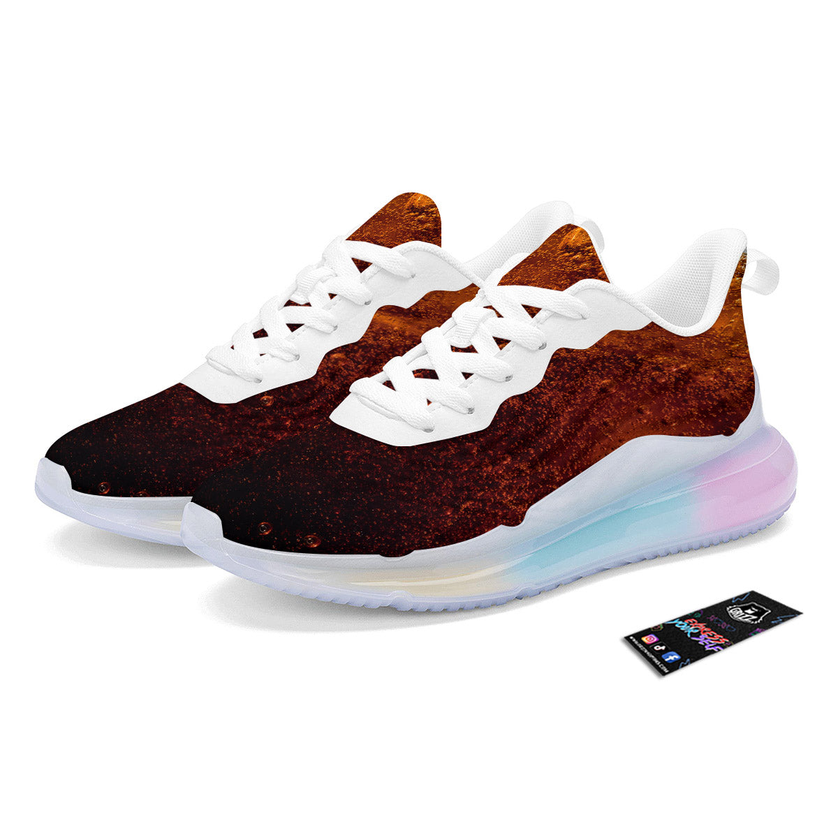 Cola Print Running Sneakers-grizzshop