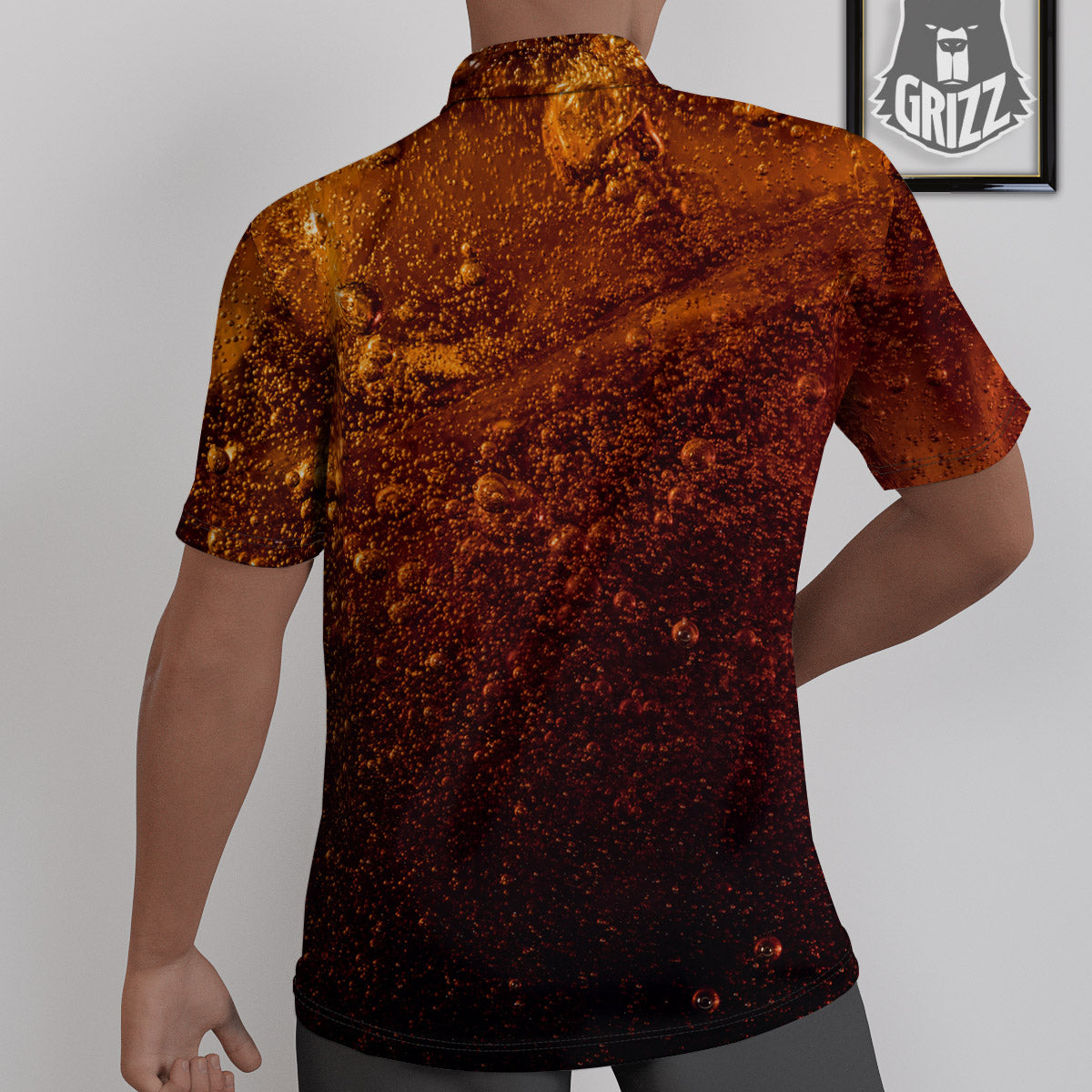 Cola Print Untucked Shirts-grizzshop