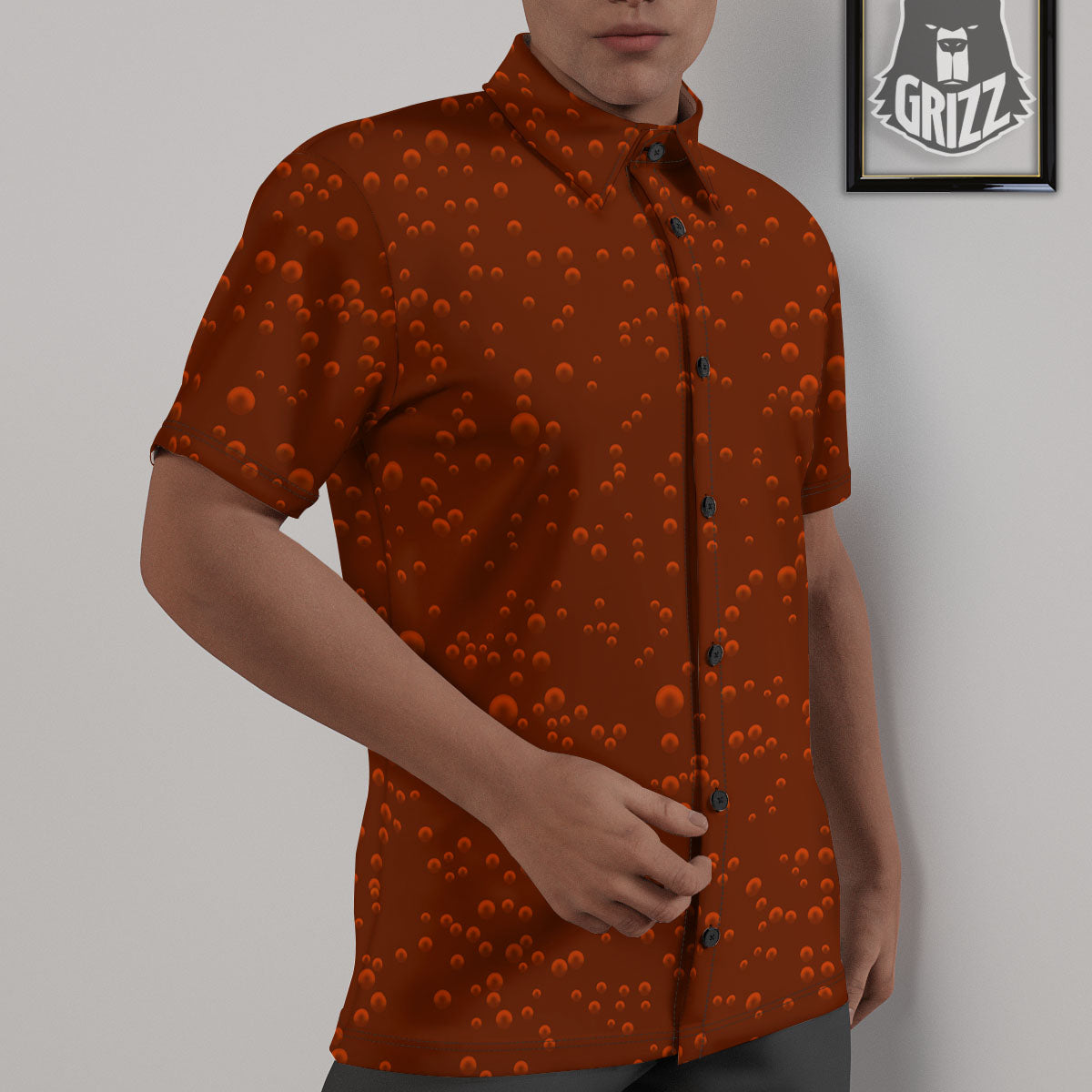 Cola Sparkling Print Untucked Shirts-grizzshop