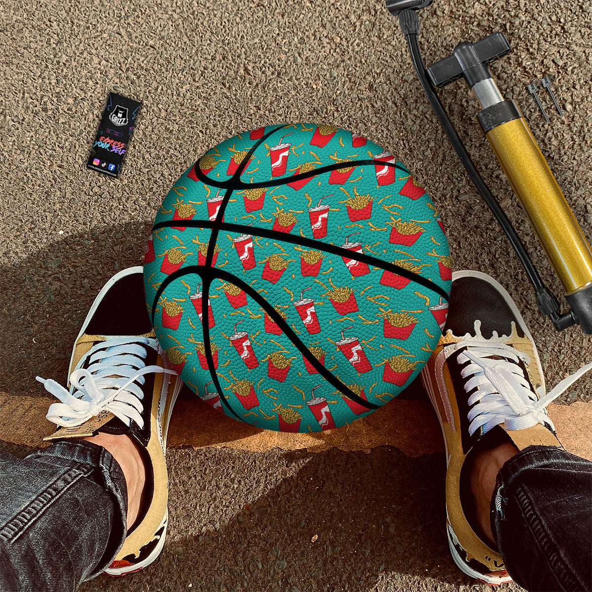 Cherry Blossom Japanese Print Pattern Basketball