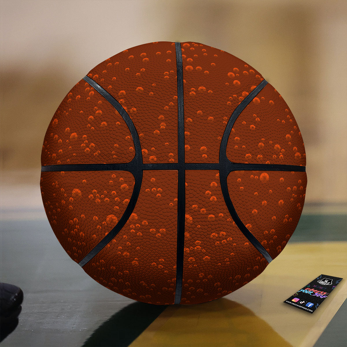 Cherry Blossom Watercolor Print Pattern Basketball