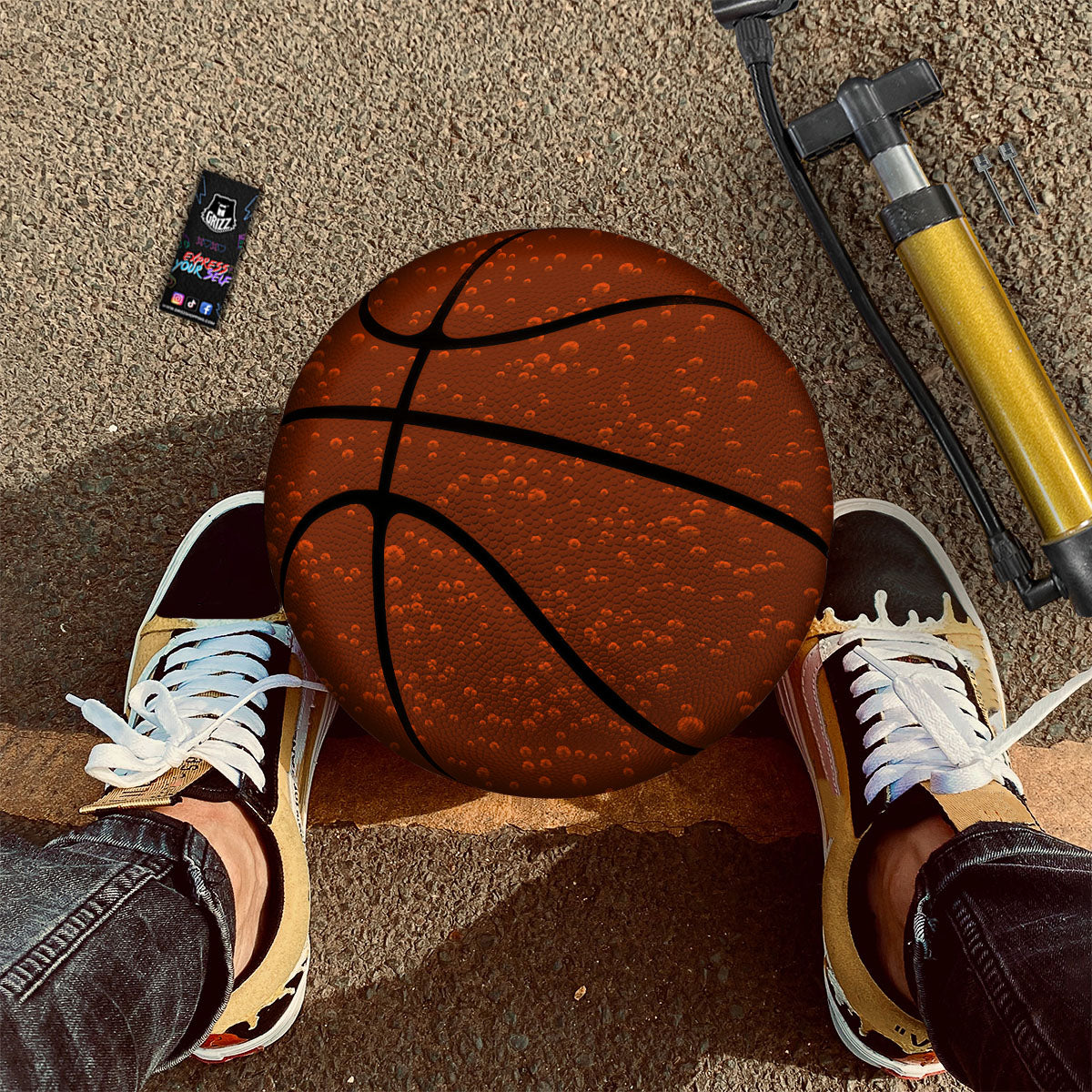 Cherry Blossom Watercolor Print Pattern Basketball