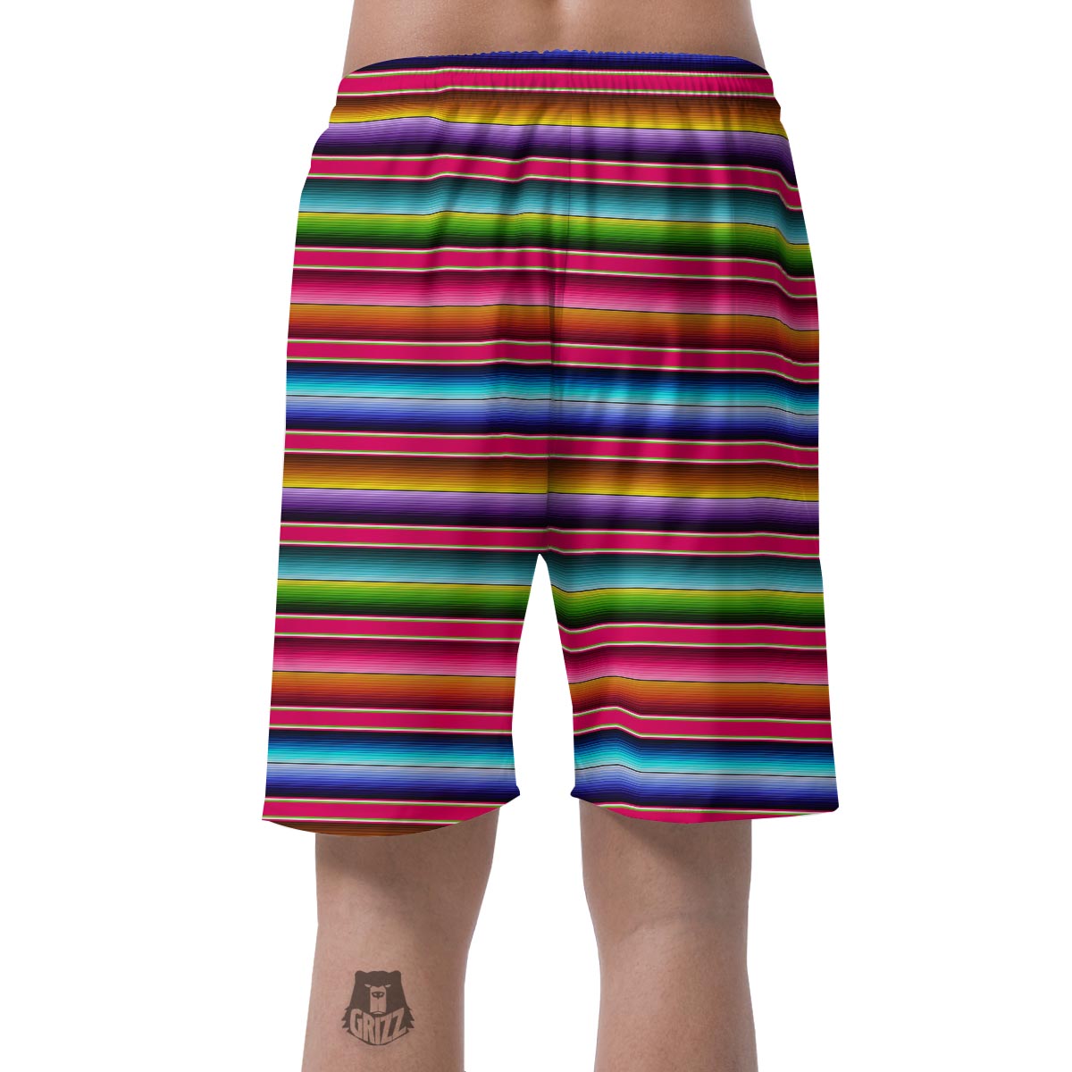 Coloful Mexican Baja Men's Shorts-grizzshop