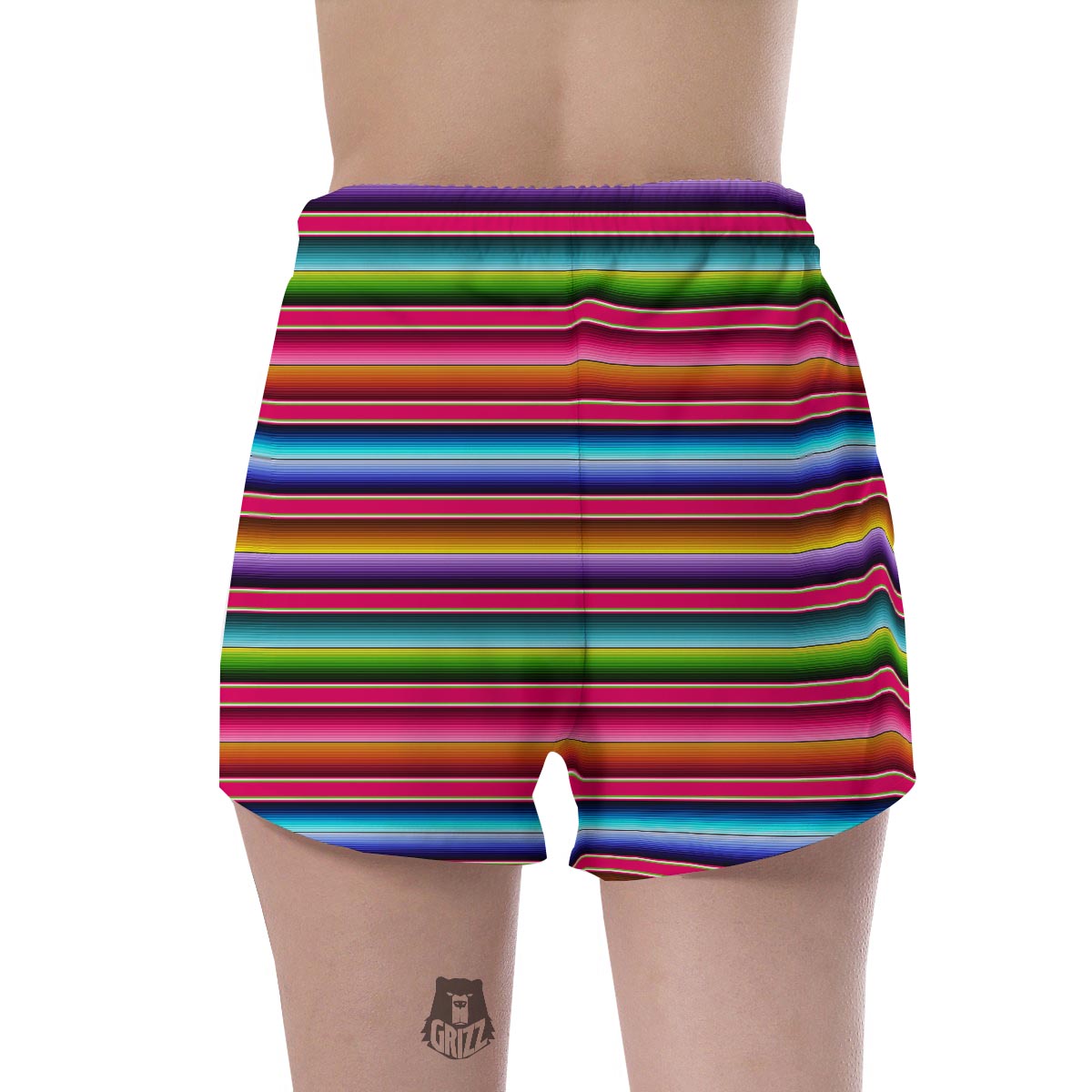 Coloful Mexican Baja Women's Shorts-grizzshop