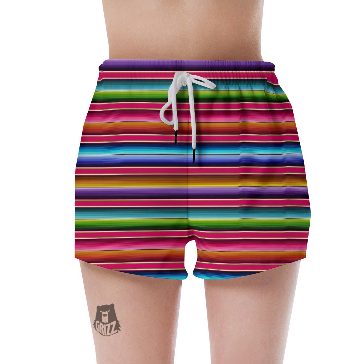 Coloful Mexican Baja Women's Shorts-grizzshop