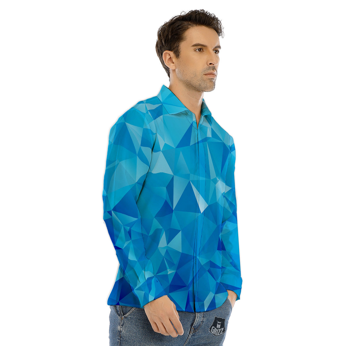 Colored Feathers Print Pattern Men's Dress Shirts-grizzshop
