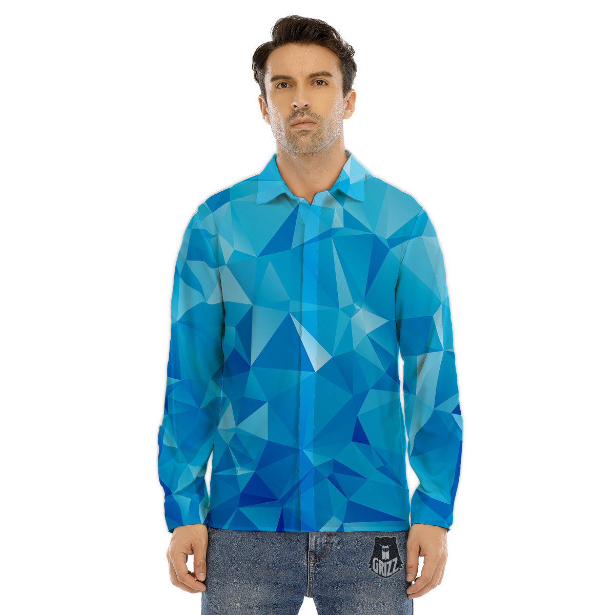 Colored Feathers Print Pattern Men's Dress Shirts-grizzshop