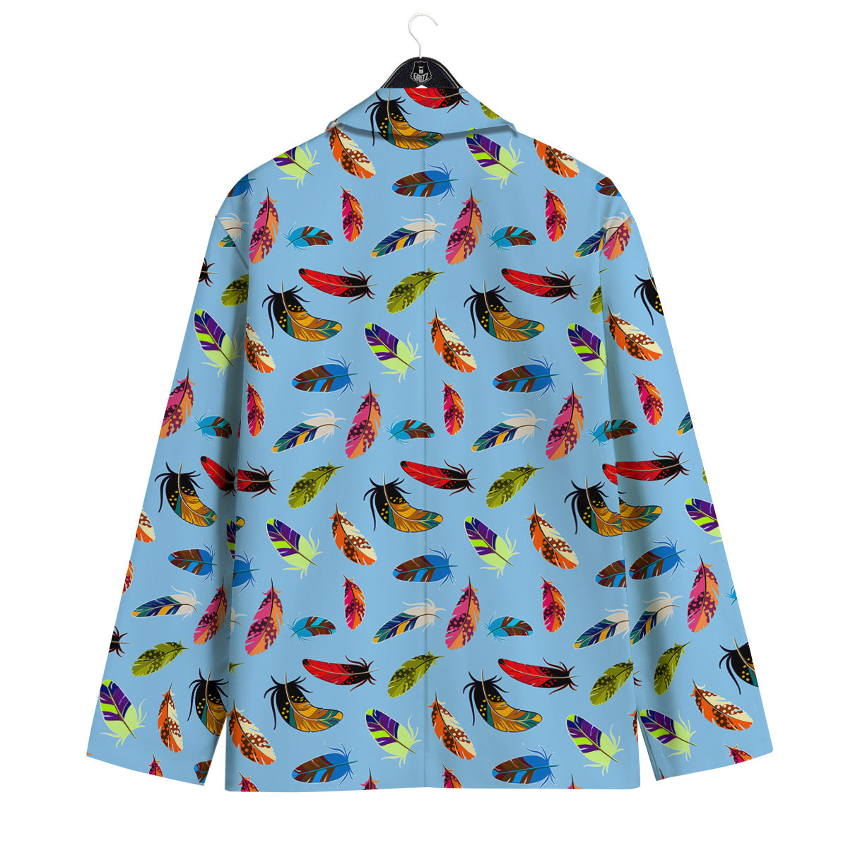 Colored Feathers Print Pattern Men's Sport Coat-grizzshop