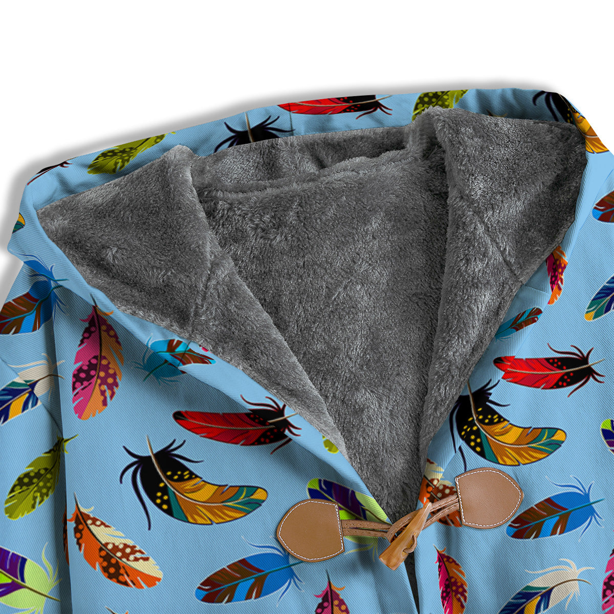 Colored Feathers Print Pattern Men's Windbreaker Jacket-grizzshop
