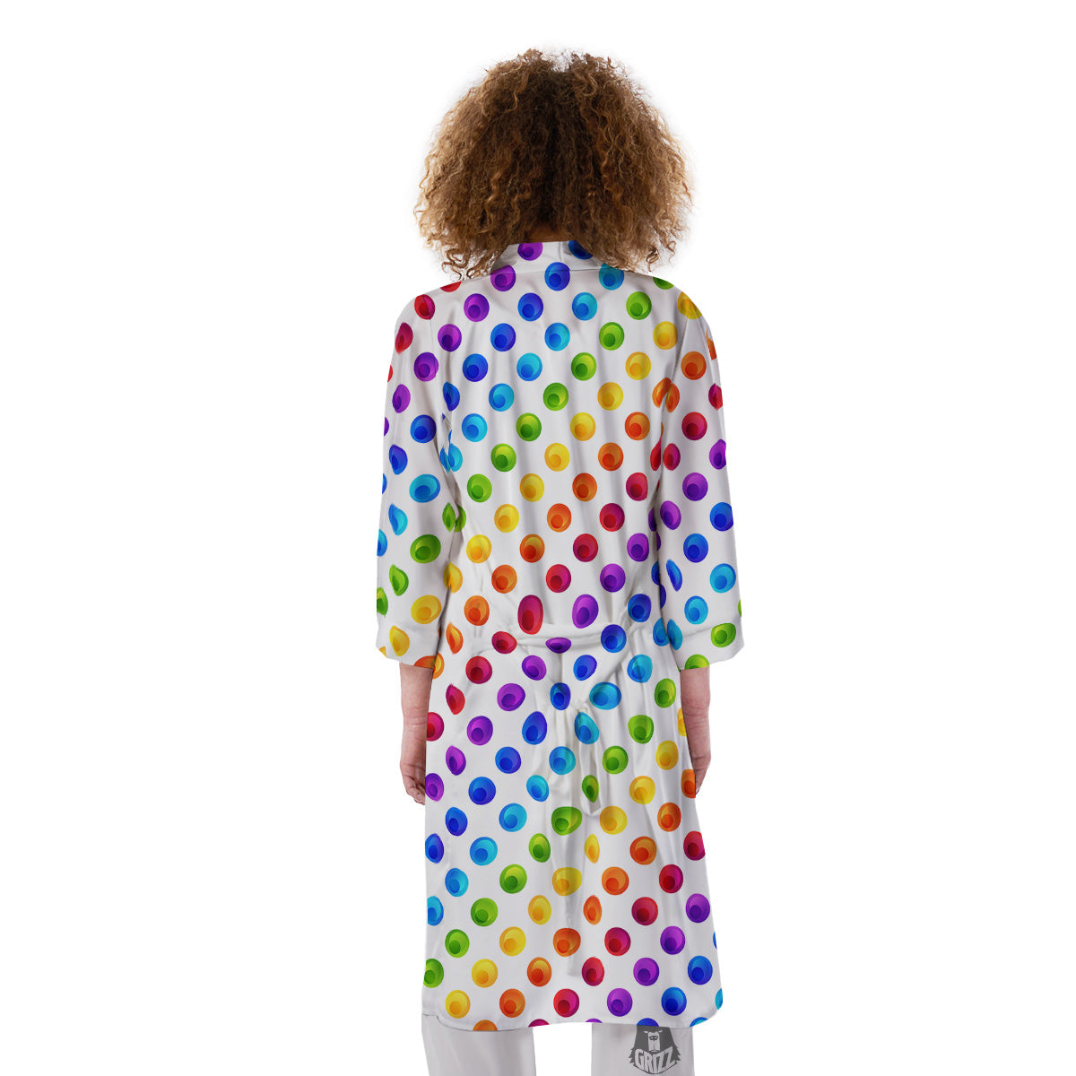 Colored Polka Dots Rainbow Print Pattern Kimono-grizzshop