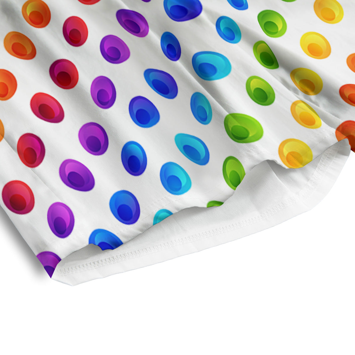Colored Polka Dots Rainbow Print Pattern Men's Athletic Shorts