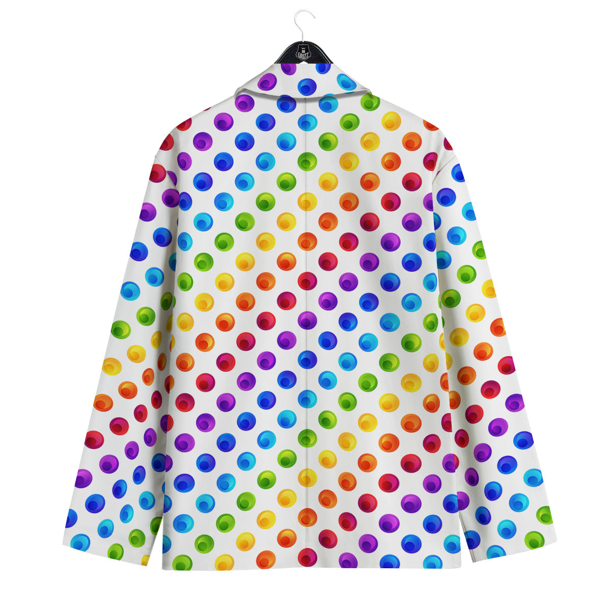 Colored Polka Dots Rainbow Print Pattern Men's Sport Coat-grizzshop