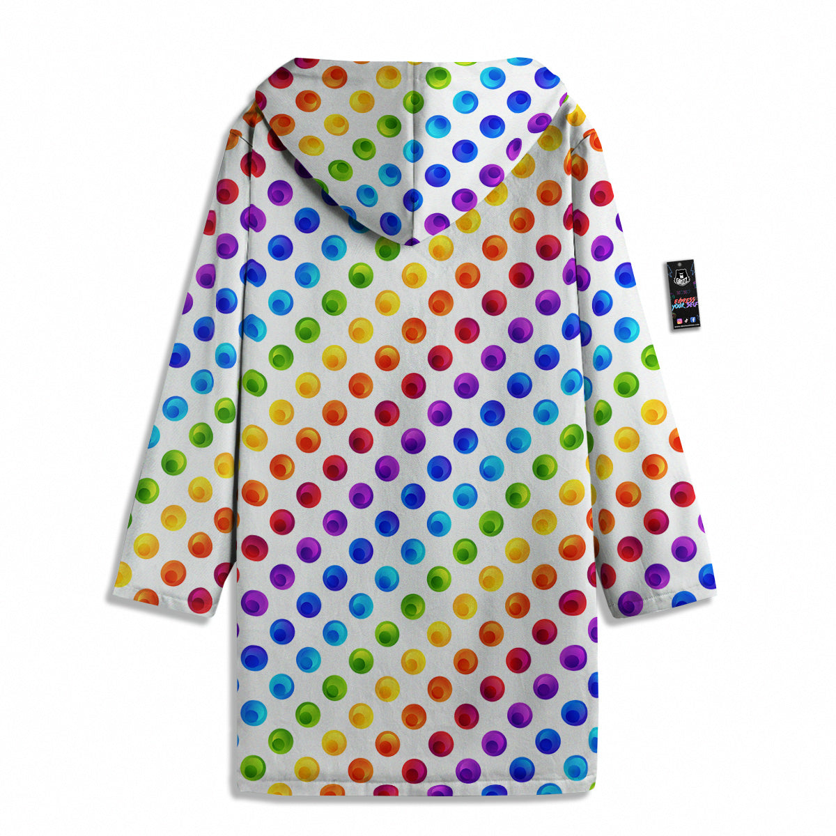 Colored Polka Dots Rainbow Print Pattern Men's Windbreaker Jacket-grizzshop