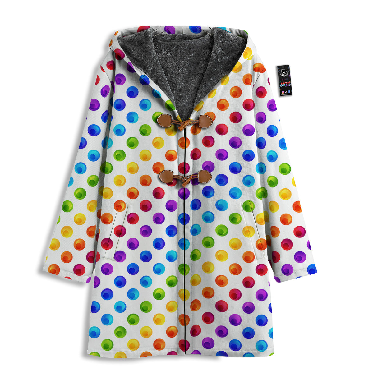 Colored Polka Dots Rainbow Print Pattern Men's Windbreaker Jacket-grizzshop