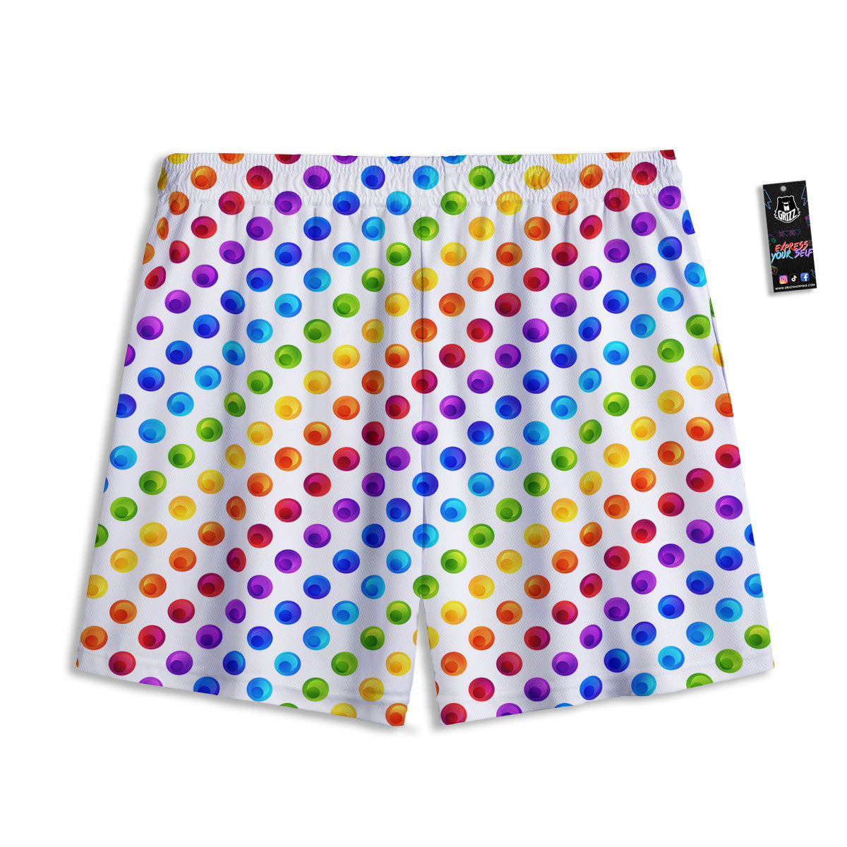 Full Moon And Night Stars Print Mesh Shorts