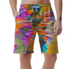 Colorful Abstract Tie Dye Men's Shorts-grizzshop